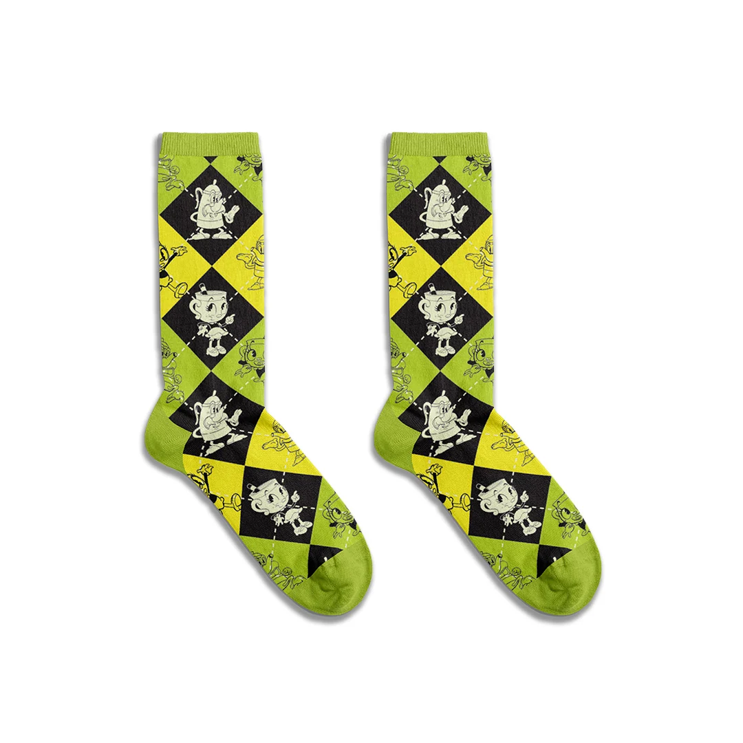 The Cuphead Show! Super Comfy Argyle Socks - Image 3